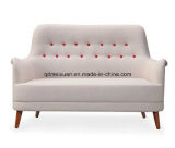 Modern Solid Wood Cloth Art Sofa Nordic Recreational Sofa Sitting Room Double Multi-Function Sofa (M-X3260)