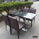 1300*650mm Black Quartz Stone Top 4 Seater Dining Table