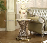 Mirror Golden Stainless Steel Side Table with Top