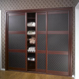 Oppein Classic Black 3 Sliding Melamine Bedroom Wooden Wardrobe (OPY2010A-14#)