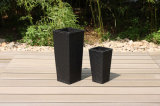 Modern Outdoor Furniture Rattan Square Flower Vase (FS-5301+FS-5302)