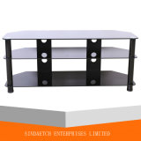 Tempered Glass TV Table Coffee Table with MDF Cable Management