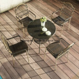 UV-Resistant Sythetic Cheaper Outdoor Furniture Coffee Set with Stackable Chair & Table (YT833)