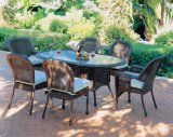 4-6 Seaters Classic Garden Wicker Dining Table Sets Wf050029