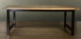 Chinese Wood Dining Table with Metal Leg M012