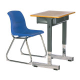 Modern Simple Adjustable School Furniture Wooden Desk Top and Plastic Chair
