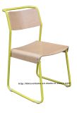 Replica Restaurant Coffee Leisure Stackable Metal Wooden Side Dining Chair