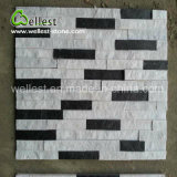 White Base with Black Strip Quartzite Ledge Stone Culture Stone for Wall Covering