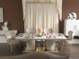 Rectangular White Marble Dining Table (B13)