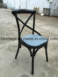 Metal Cross Back Food Court Chair with Cushion (FOH-BC102)