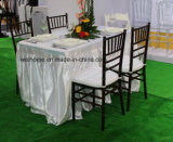 Mahogany Wooden Chiavari Chair with White Cushion