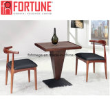 Special Design Modern Square Wooden Restaurant Table with Leather Chair (FOH-BCA07)