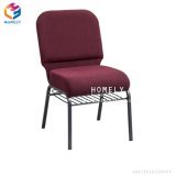 Wholesale Rental Red Fabric Stackable Padded Church Chairs with Kneeler