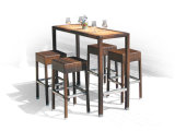 Popular Design Outdoor Garden Furniture UV-Resistant Rattan Bar Set by Chair &Table