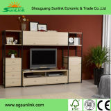 Popular Straight Design Office Wooden Furniture with Stainless Steel Leg