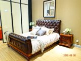 Top Oil Wax Leather Bedroom Furniture