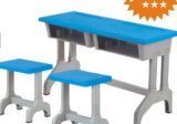 Double Student Plastic Desk and Chairqq12196-2