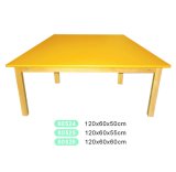 Wooden Trapezoid Table for Kids with Certificate of The En 1729-1 and En 1729-2