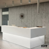 Modern White Acrylic Solid Surface Office Reception Desk