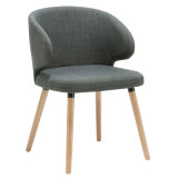 Wooden Legs Fabric Dining Chair (W17202-2)