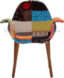 Patchwork Fabric Finished Armrest Chair for Home Used (CG502)