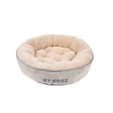 Durable Using Round Plush Luxury Polyester Pet Dog Bed (YF98508)
