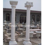 White Marble Stone Sculpture Column (SY-C013)