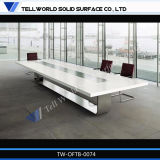 Modern Acrylic Solid Surface Meeting Desk 10 Person Conference Table for Office Furniture