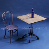 Retro Style Wooden Table and Durable Metal Chair for Restaurant Use (SP-CT756)