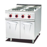 Stainless Steel Electric Range with 4-Hot Plate and Cabinet