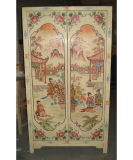 Chinese Antique Furniture Painted Cloth Cabinet Lwa423