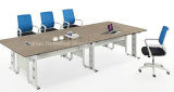 Oak Melamine Board Modern Conference Table with Metal Frame (HF-BB032)