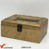 French Antique Gilded Jewelry Box with Photo