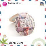 Glass Cosmetic Art Paper Pocket Make up Mirror