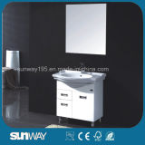 Australia Style Semi Round Bathroom Cabinet with Ceramic Basin (SW-PVC8222-800)
