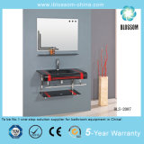 Sanitary Ware Bathroom Vanity Glass Wash Basin with Mirror (BLS-2087)