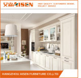 2018 American Style Kitchen Furniture White Solid Wood Kitchen Cabinet
