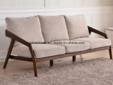 Sitting Room Cloth Art Sofa Modern Nordic Style Contracted High-Grade Solid Wood Office Business and Leisure Sofa (M-X3283)