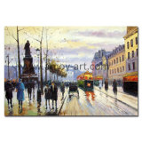 Impressive Street Scenes Oil Painting for Wall Decor