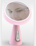 LED Light Desktop Makeup Cosmetic Mirror with LCD