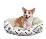 Printed Coral Fleece Dog Bed Sft18dB004