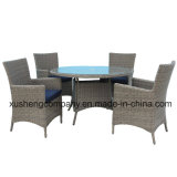 Rattan Dining Set-5 Piece with Arm Chairs and Table