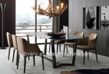 Italian Modern Leather Wood Chair Fabric Dining Chair (C-47)