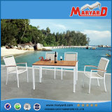 Teak Dining Table and Texitile Chair Outdoor Furniture