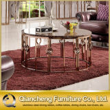 2015 Most Popular Golden Stainless Steel Round Coffee Table