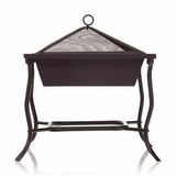 Square Iron Patio Brazier BBQ Grill