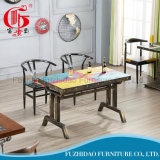 Wooden Colourful Dining Table for Home Restaurant Use