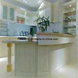 Red Oak Solid Wood with Cassic White Painting Kitchen Cabinet, The Most Popular Models in Europe and Russia