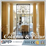 Polished Pure White Stone for Building Pillar Stone Columns, Architectural Columns