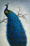High Quality Handmade Peacock Oil Paintings for Home Decoration